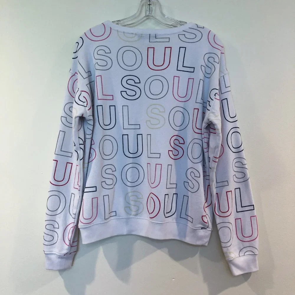 Soulcycle White Graphic Colorful Sweatshirt Medium - Picture 6 of 6